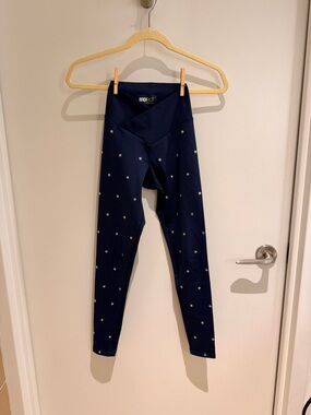 Beach Riot Navy Star Print 7/8 Leggings